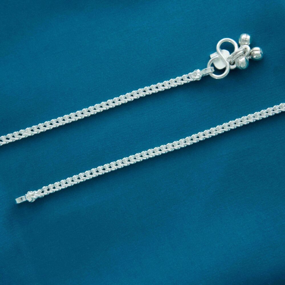 Elegant Silver Anklets-225419