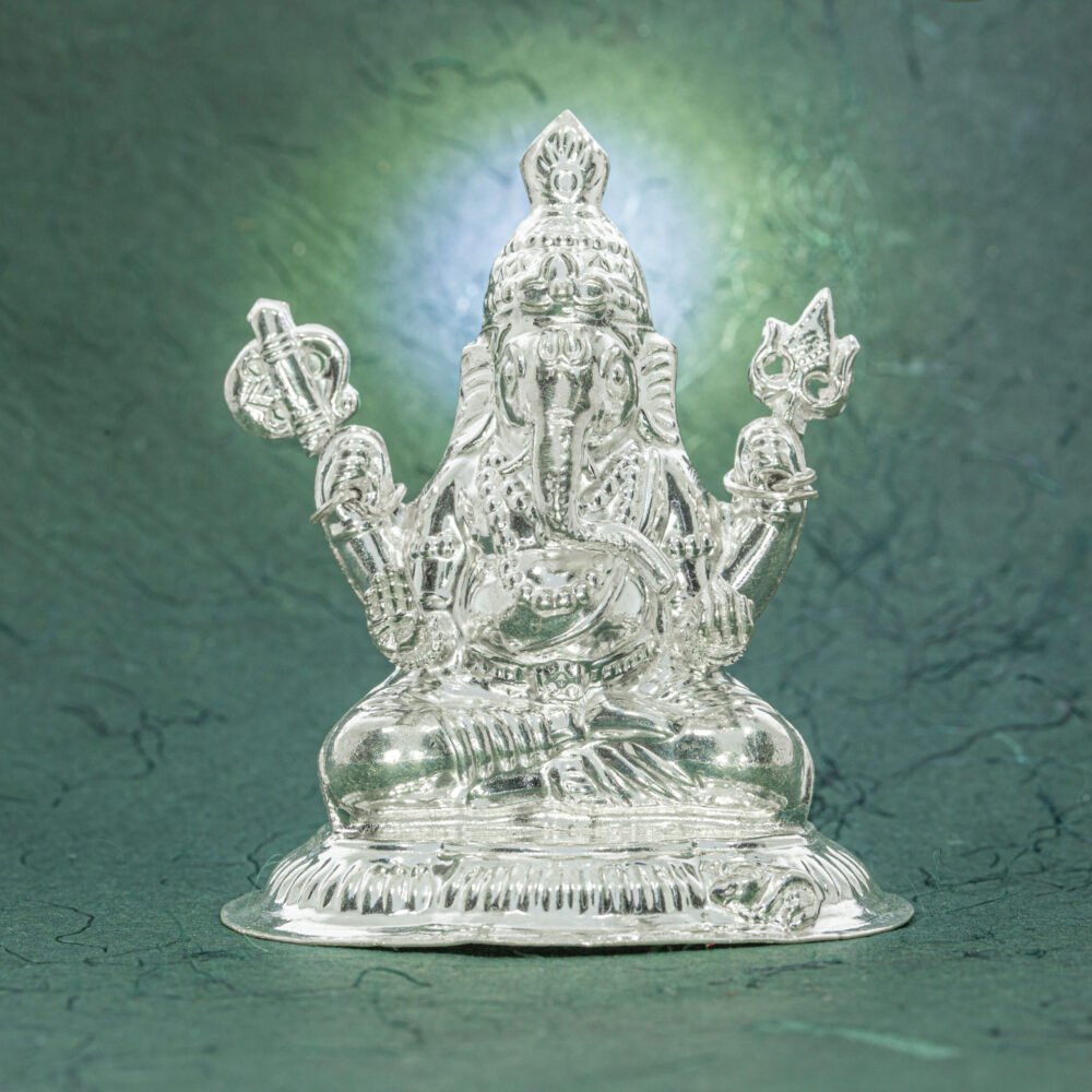 Lord Ganesh Silver Idol-219928