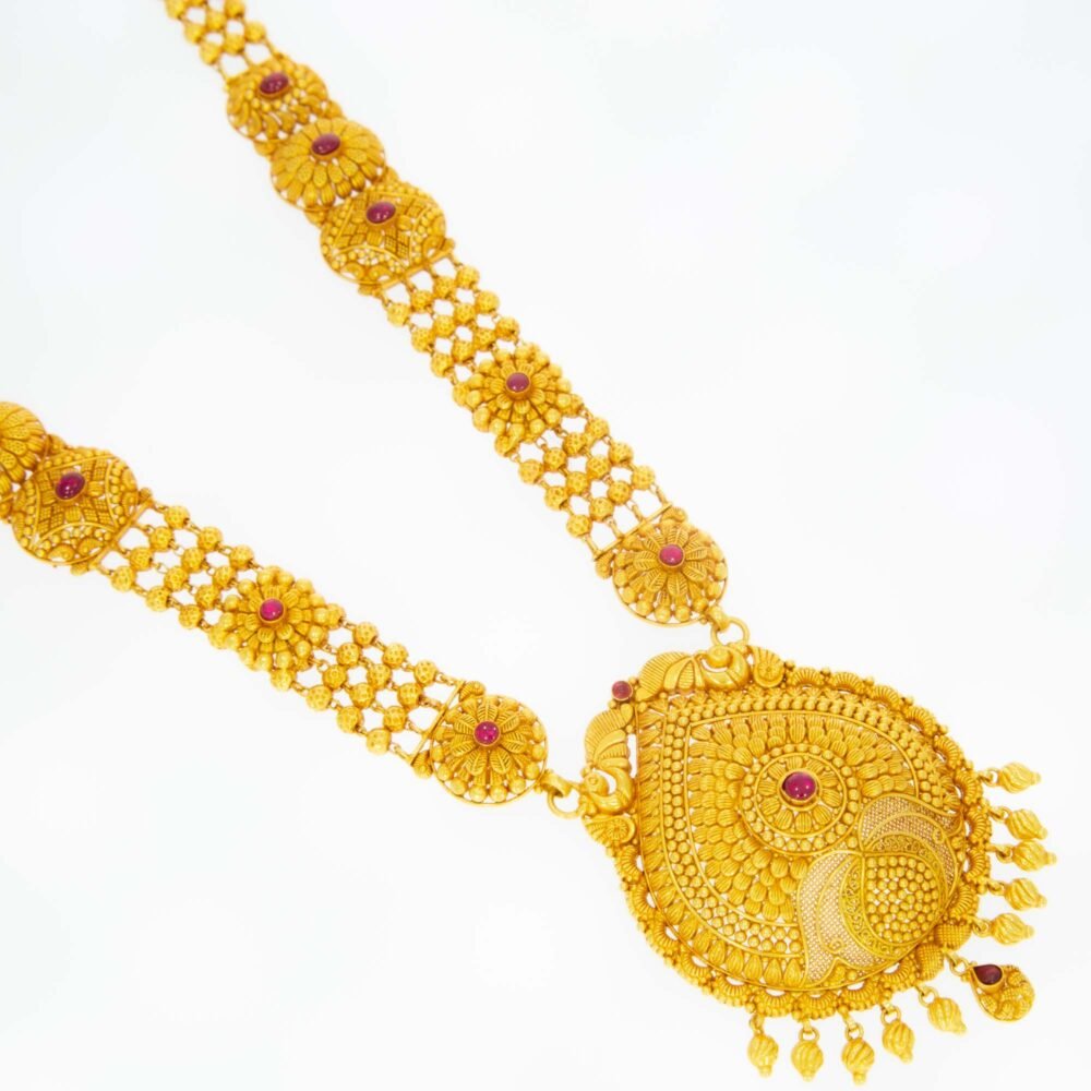 Resplendent gold 22k gold necklace-221214