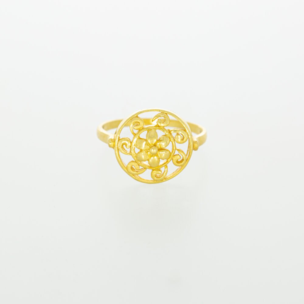 Spiral 22kt Gold Ring Design-223913