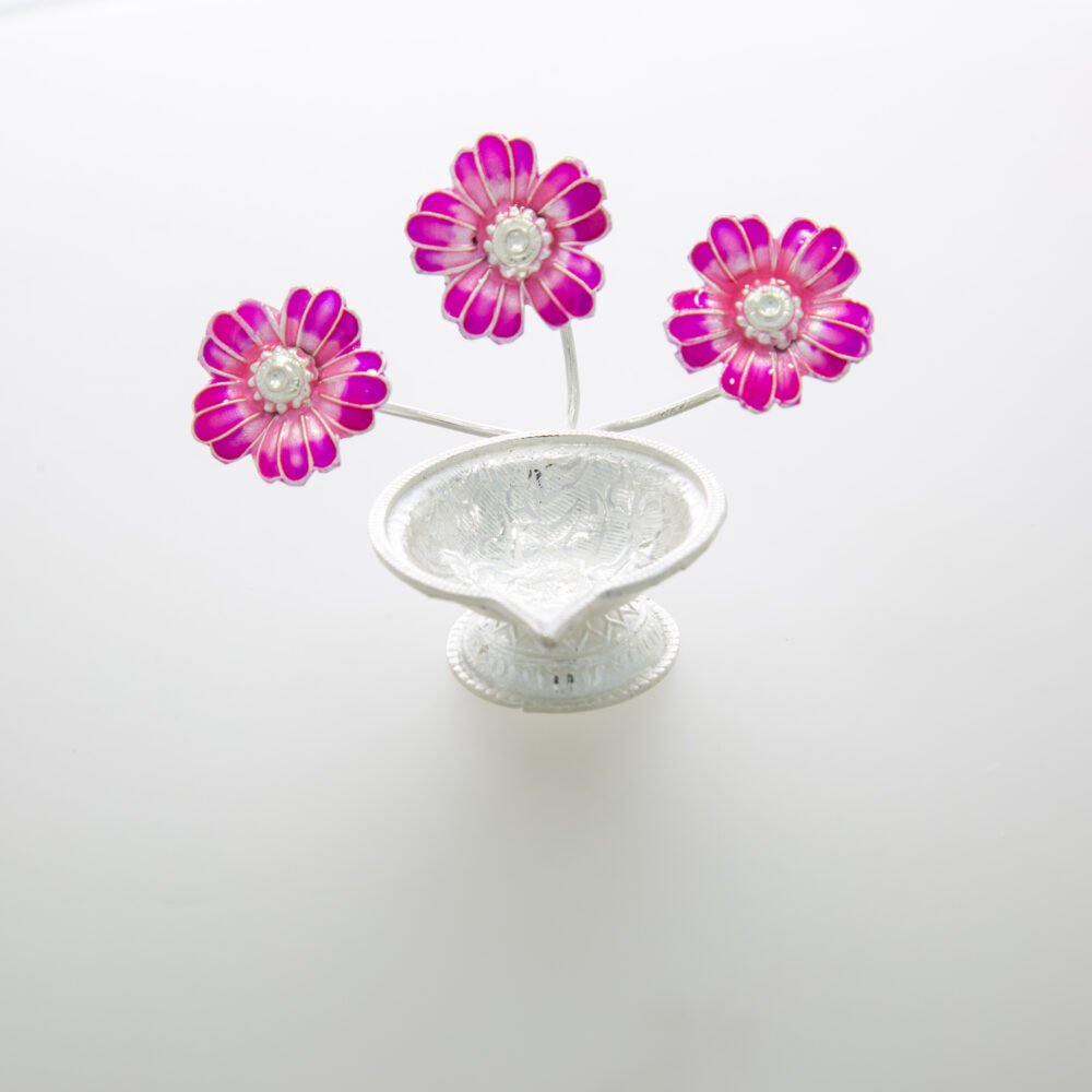 Blossoming Flower Silver Pink Deep-224021