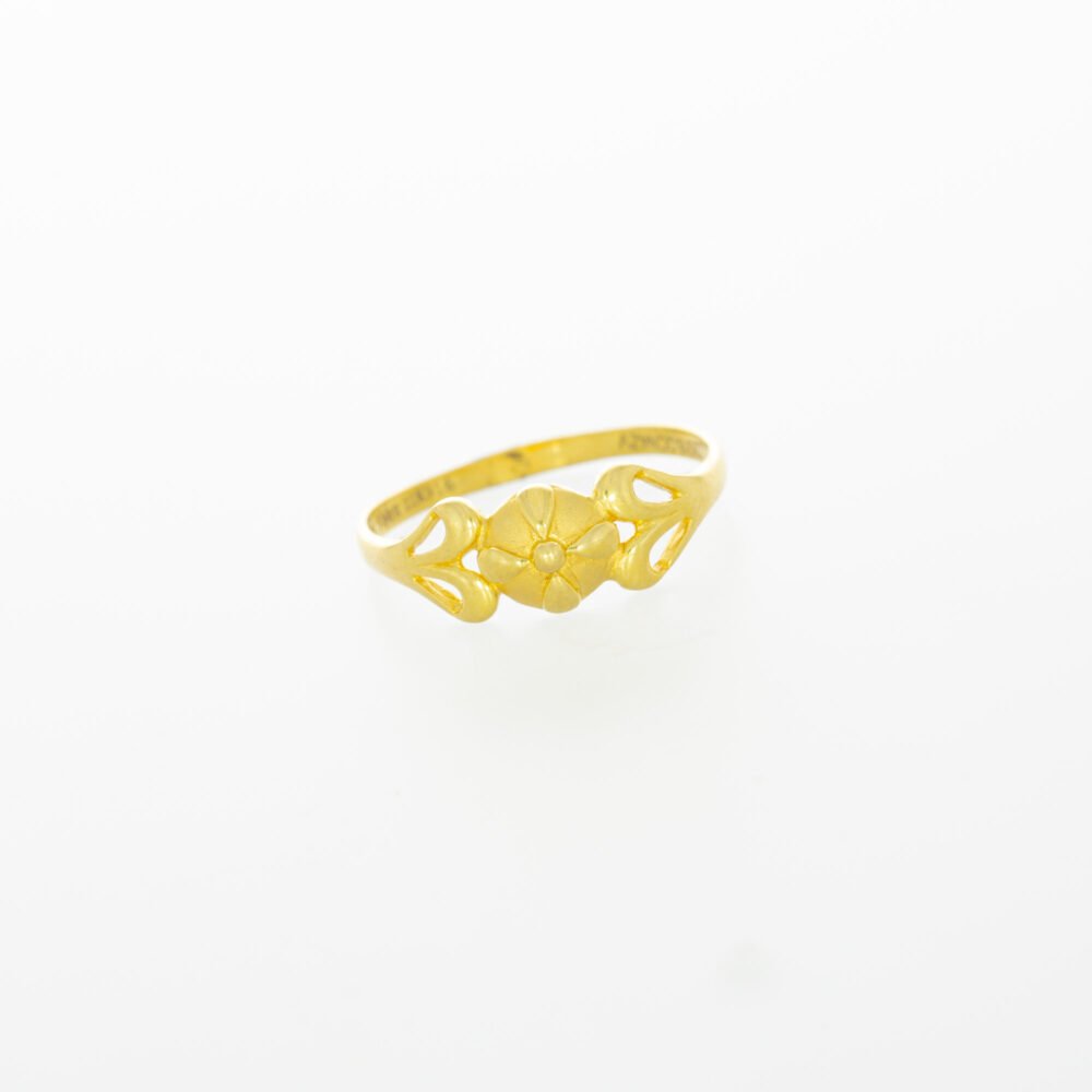 Flower Design 22kt Gold Ring-223907