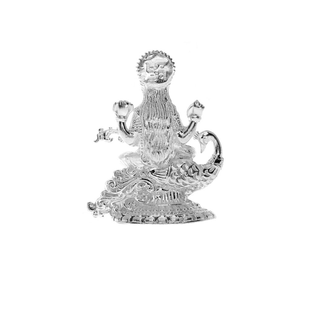 Goddess Saraswati Silver Idol-207591 - Image 2