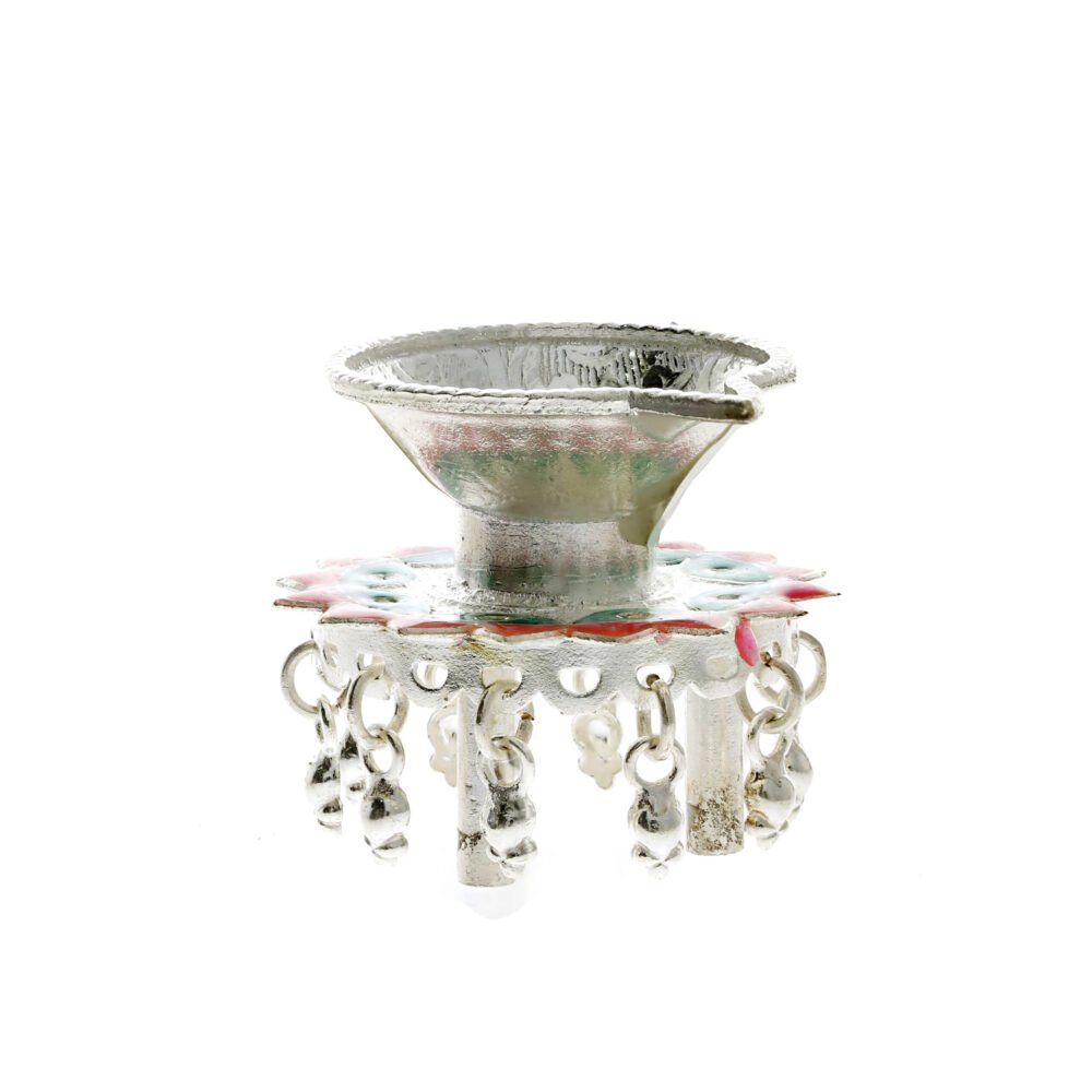 Unique Standing Silver Diya For Gifting-207380