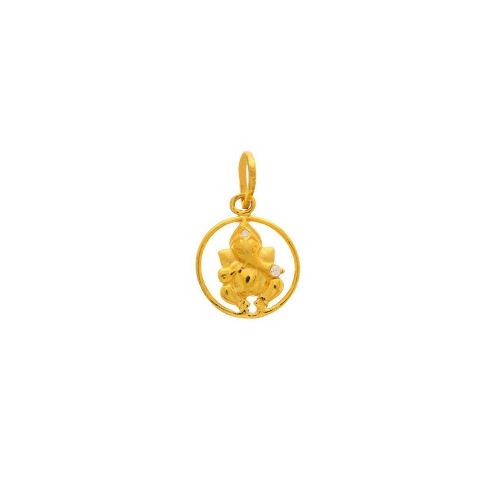 22 Karat Gold Ganesh Pendant-182584