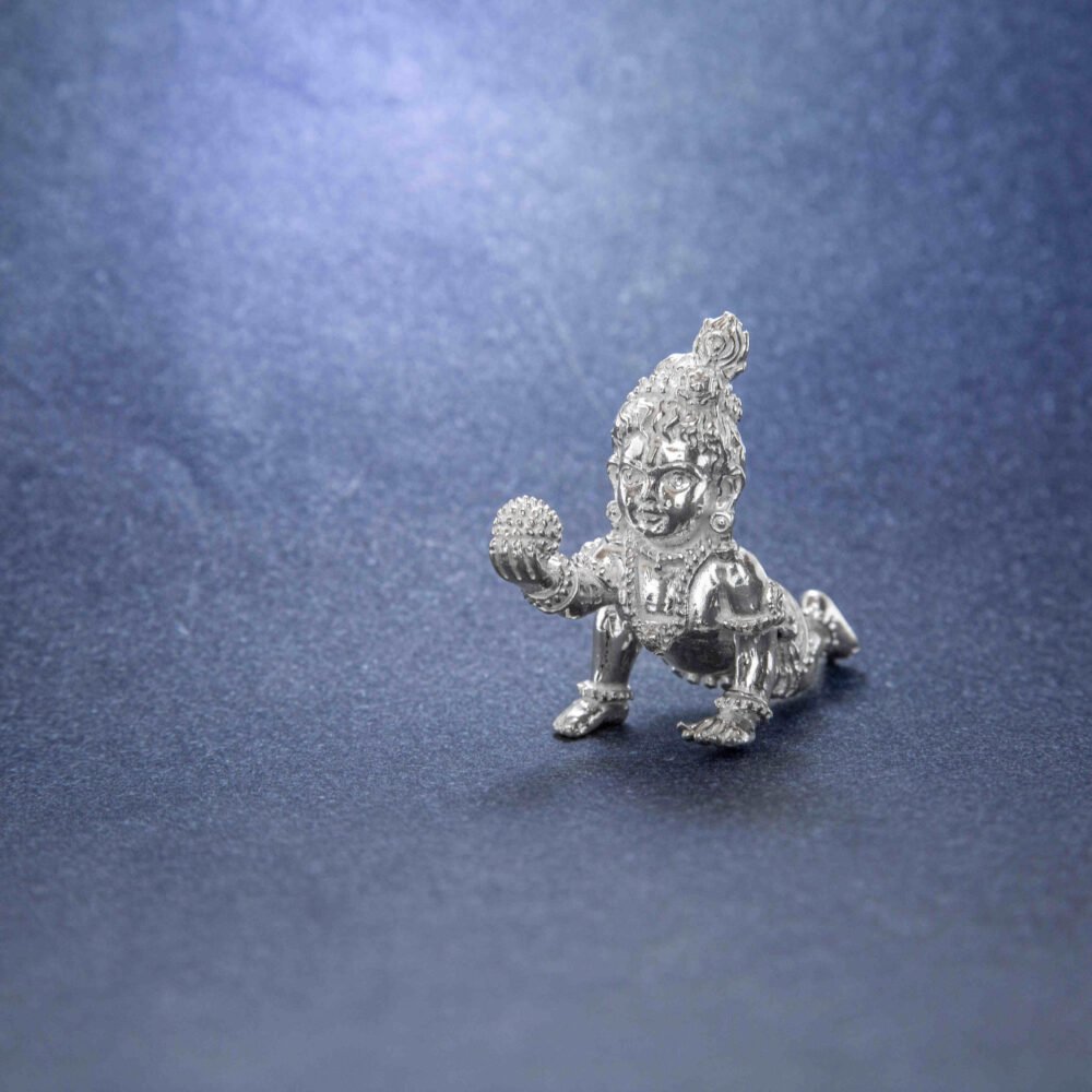 Little Krishna Murti in Silver-225559