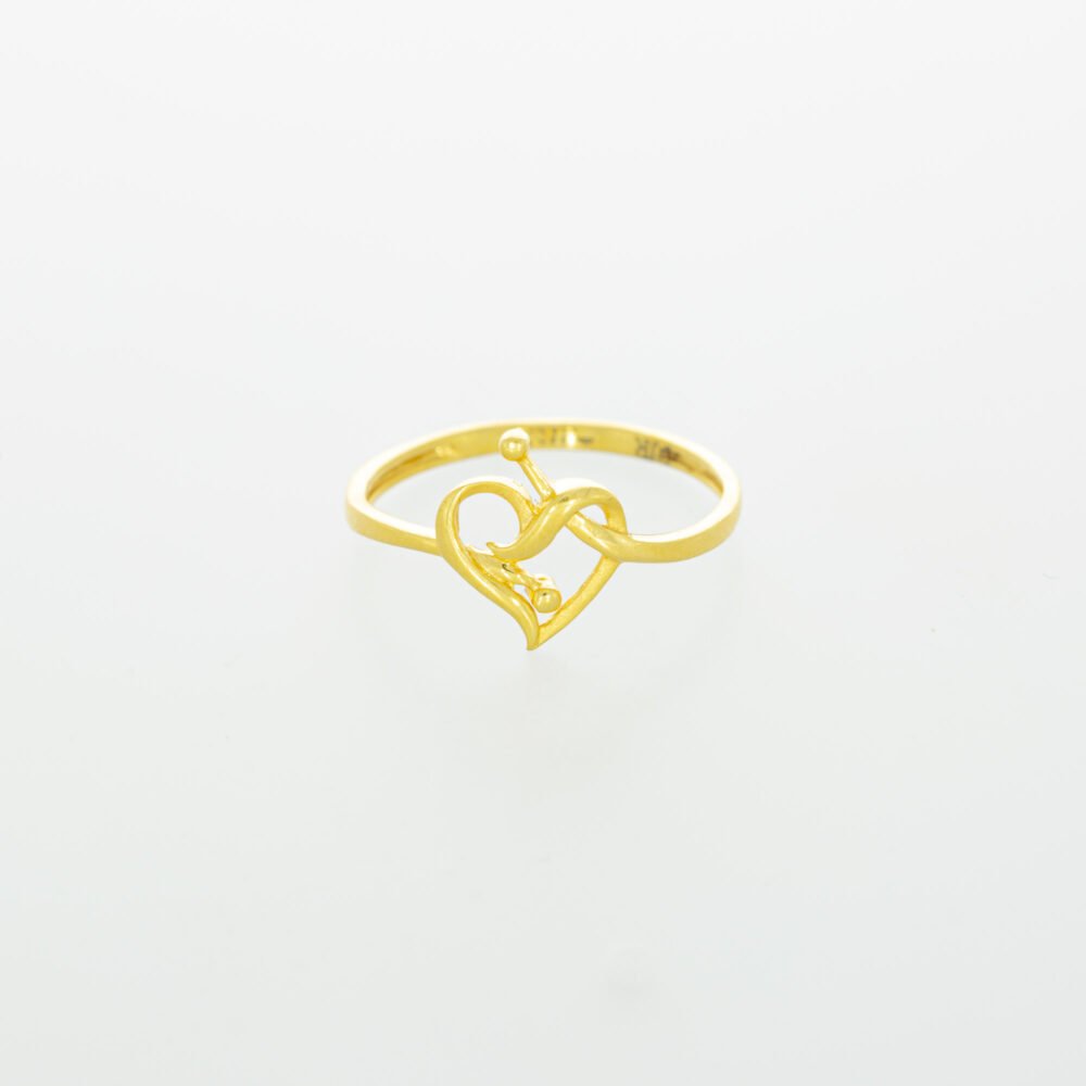 Delicate 22kt Gold Heart Ring-223929