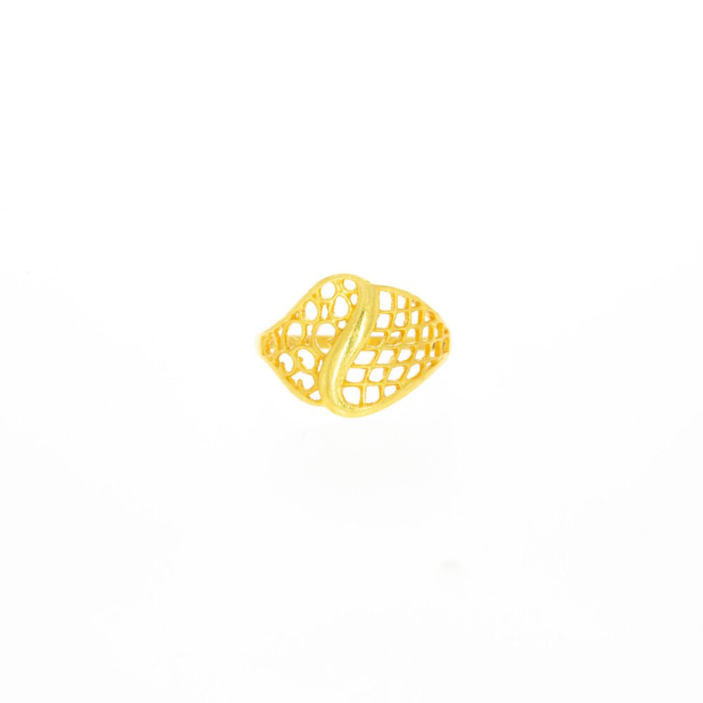 Jali Pattern Design 22kt Gold Ring-223909