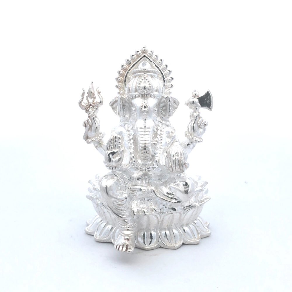 Pure silver ganesh idol for pooja-207599