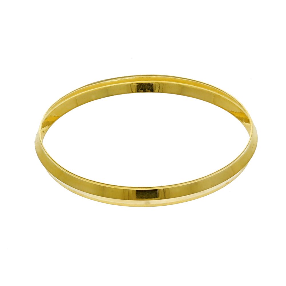 Yellow Gold Punjab Kada In 22kt For Boys-212346